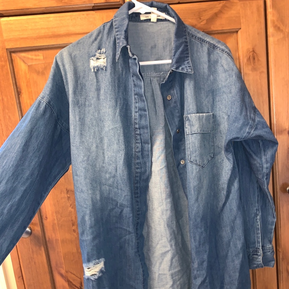 Oversized jean jacket